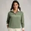 Holland Cooper Sporting Goods Henley Womens Quarter Zip - Sage