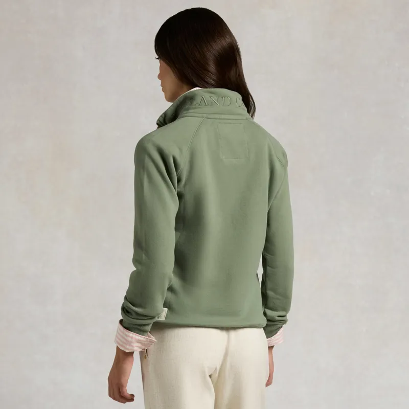 Holland Cooper Sporting Goods Henley Womens Quarter Zip - Sage-2