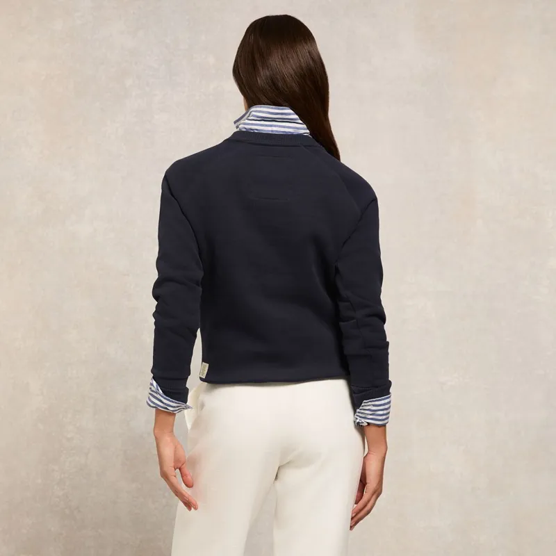 Holland Cooper Country Club Womens Crew Sweatshirt - Ink Navy-1