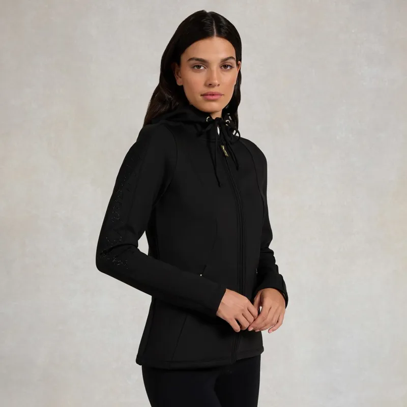 Holland Cooper Crystal Zip Women's Hoodie - Black