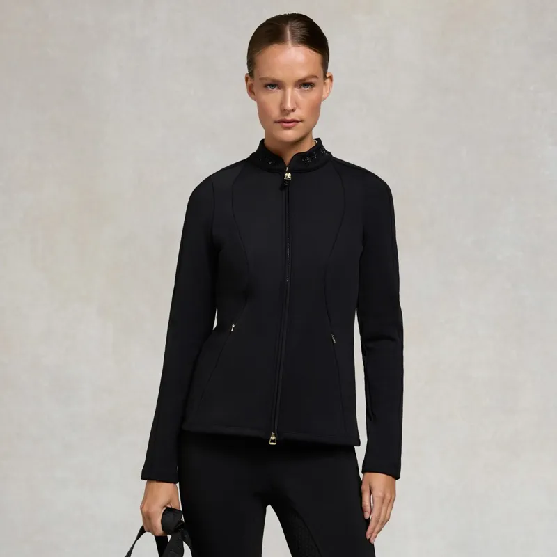 Holland Cooper Crystal Zip Womens Jacket - Black