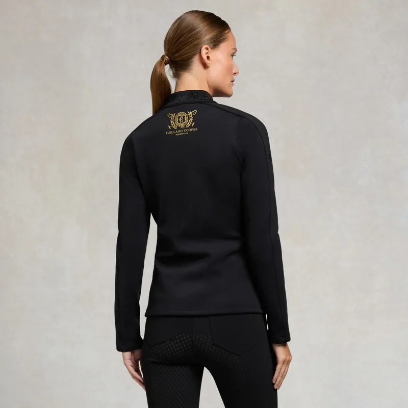 Holland Cooper Crystal Zip Womens Jacket - Black-1