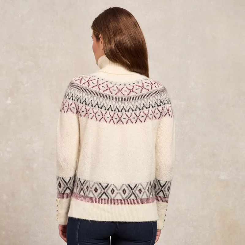 Holland Cooper Fairisle Knit Womens Sweater - Cream-1