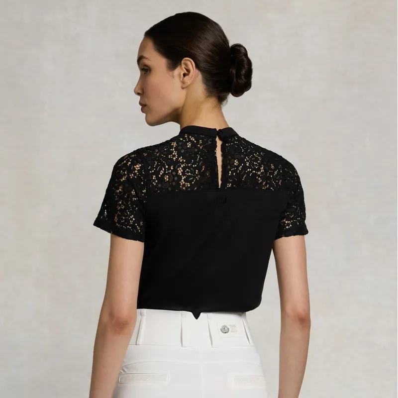 Holland Cooper Women's Lace Tee - Black-1