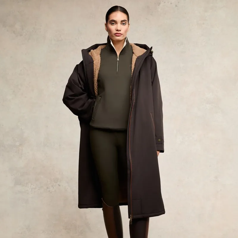 Holland Cooper One Size Waterproof Womens Country Coat - Chocolate-1