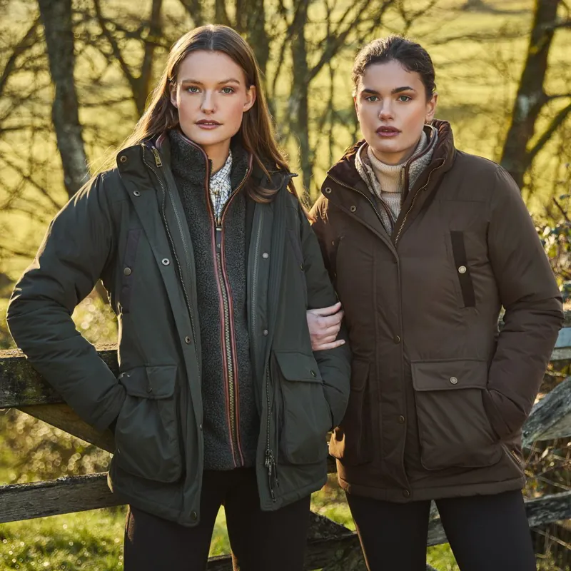 Holland Cooper Stamford Ladies 2 in 1 Country Coat - Chocolate-1