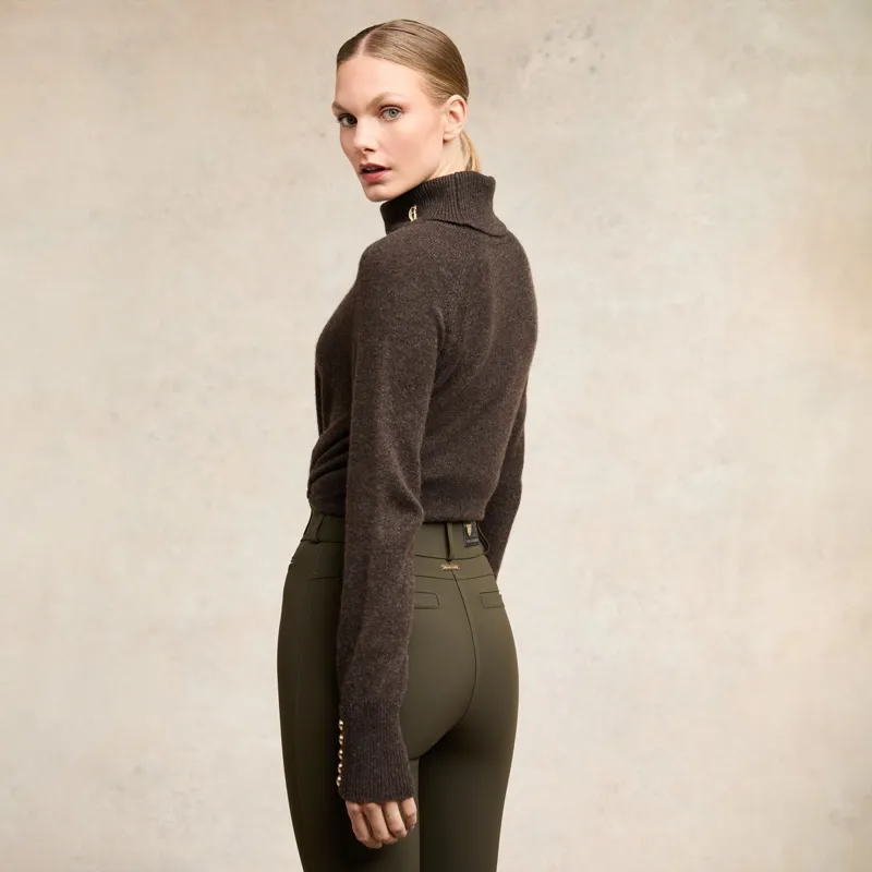 Holland Cooper Contour Womens Pants - Dark Olive-1