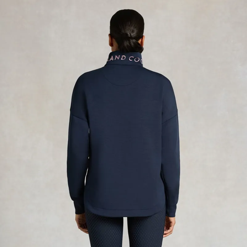 Holland Cooper Windsor Womens Quarter Zip Sweatshirt - Ink Navy-3