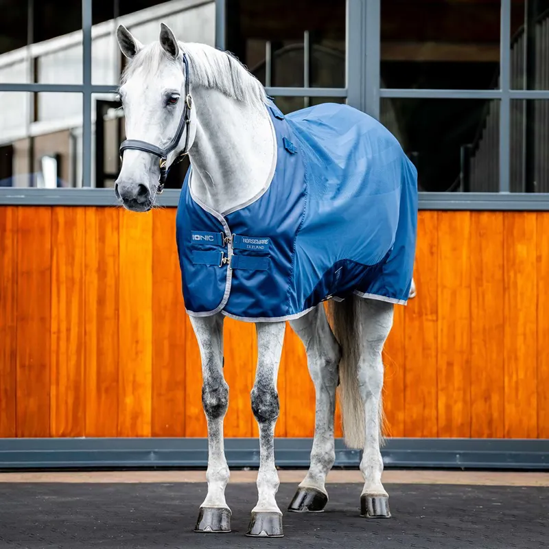 Horseware Ionic Mesh Cooler Sheet - Imperial Blue/Silver/Navy