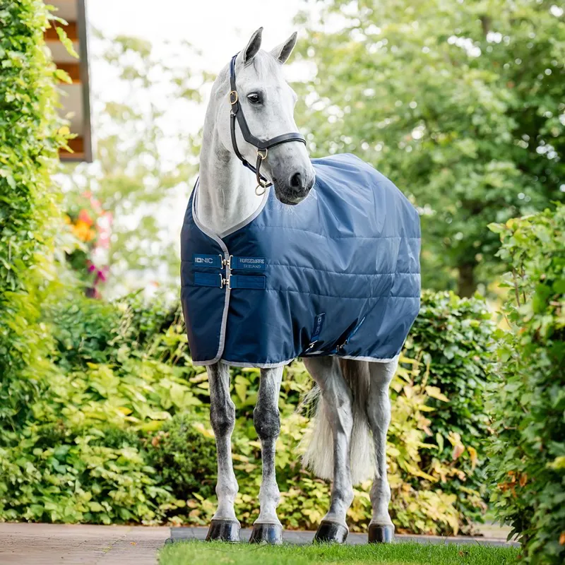 Horseware Ionic 50g Standard Neck Stable Blanket-Imperial Blue/Silver