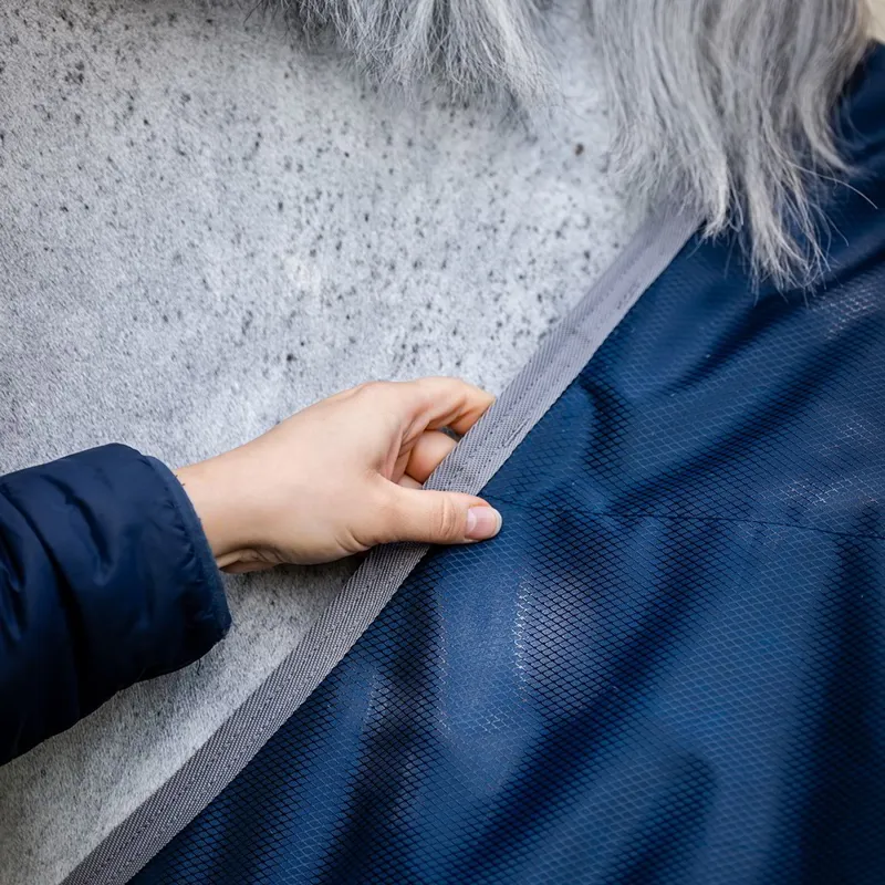 Horseware Ionic 50g Standard Neck Stable Blanket-Imperial Blue/Silver-3