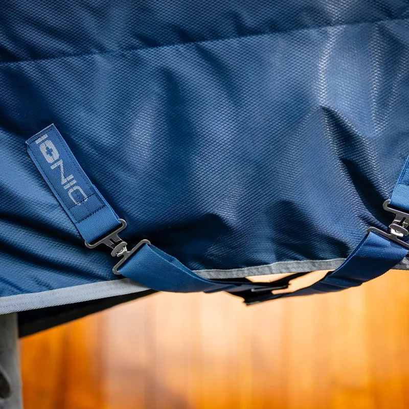 Horseware Ionic 50g Standard Neck Stable Blanket-Imperial Blue/Silver-4