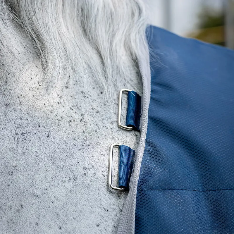 Horseware Ionic 50g Standard Neck Stable Blanket-Imperial Blue/Silver-5
