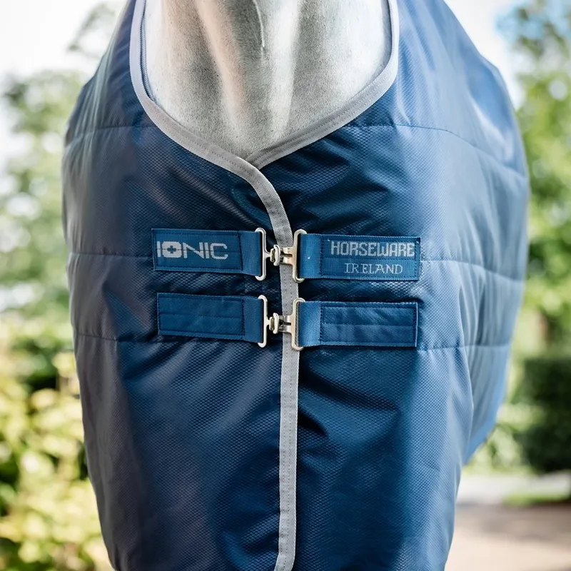 Horseware Ionic 50g Standard Neck Stable Blanket-Imperial Blue/Silver-6
