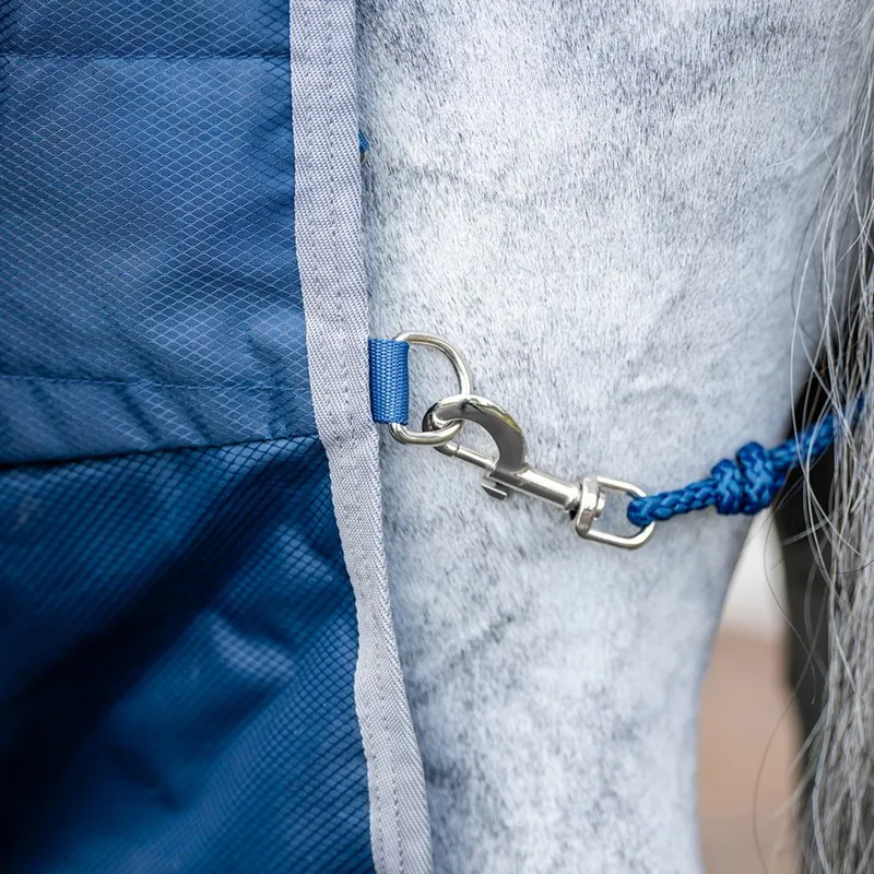 Horseware Ionic 50g Standard Neck Stable Blanket-Imperial Blue/Silver-7