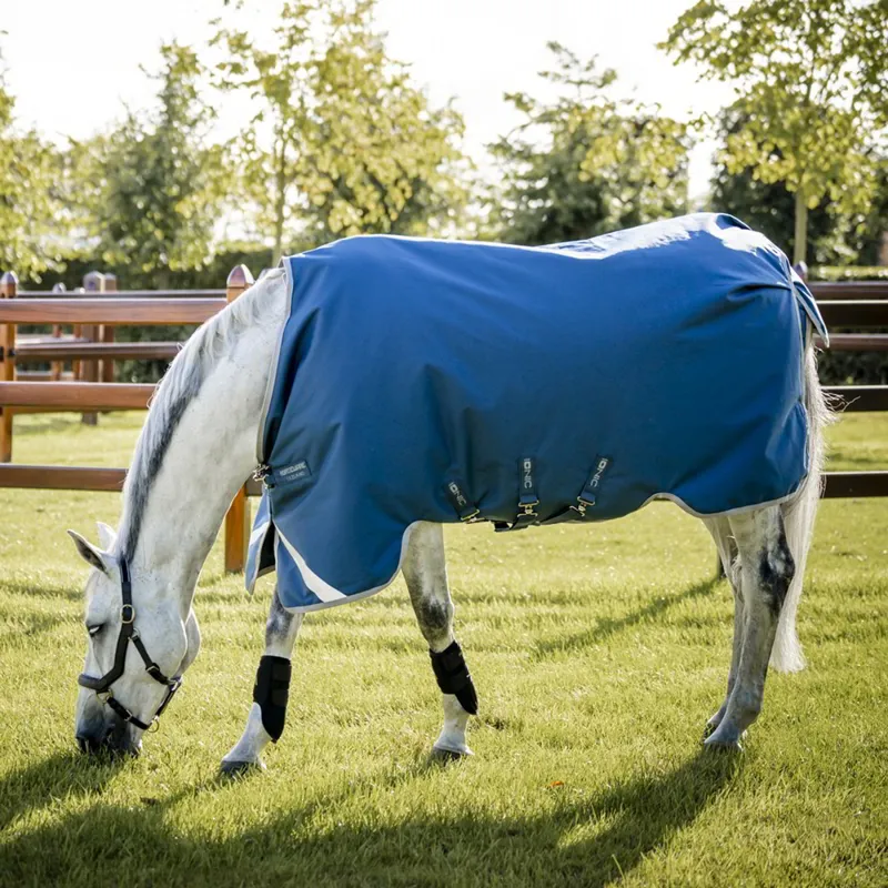 Horseware Ionic 100g Standard Neck Turnout Rug - Imperial Blue/Silver-1