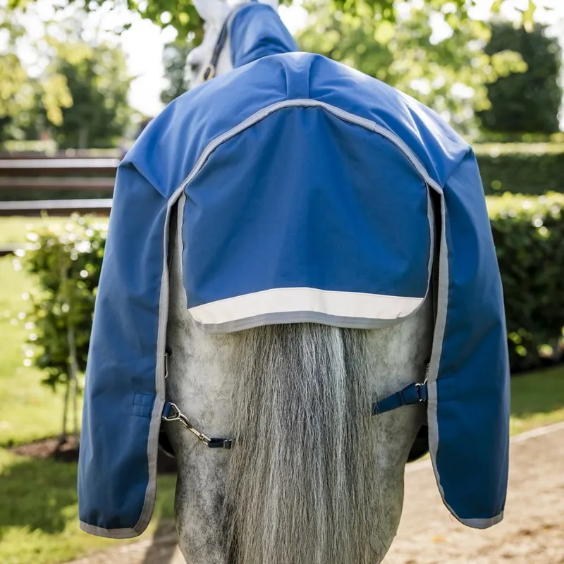Horseware Ionic 100g Standard Neck Turnout Rug - Imperial Blue/Silver-8