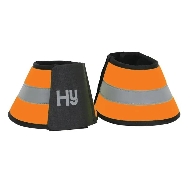 Hy Equestrian Reflector Bell Boots - Orange