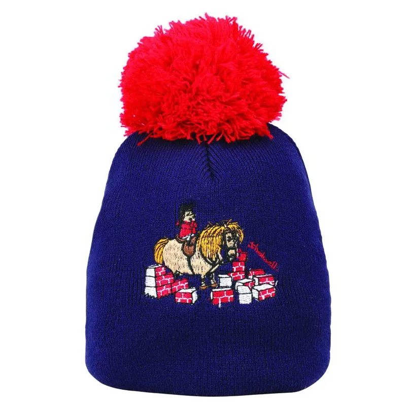 Hy Equestrian Thelwell Junior Pom Pom Hat - Practice Makes Perfect