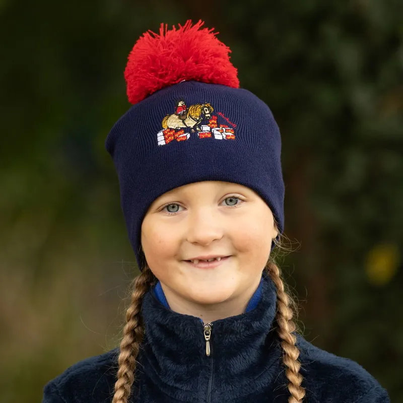 Hy Equestrian Thelwell Junior Pom Pom Hat - Practice Makes Perfect-1