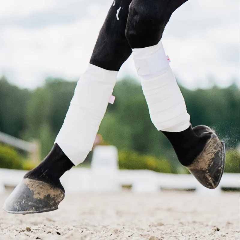 Incrediwear Equine Circulation Exercise Therapeutic Bandages - White-3