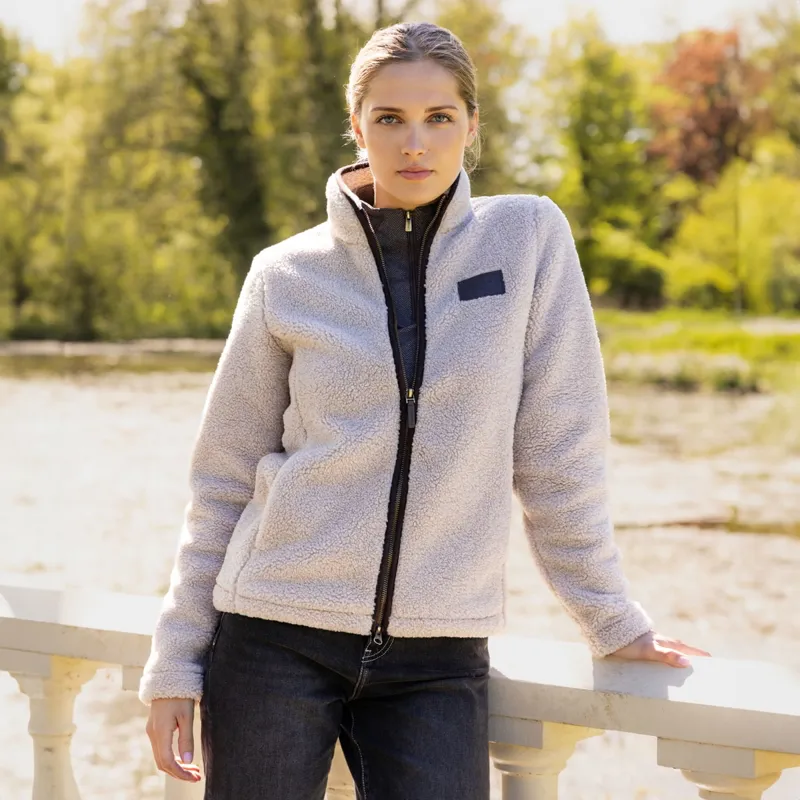 LeMieux Heritage Women's Borg Zip Through Jacket - Stone