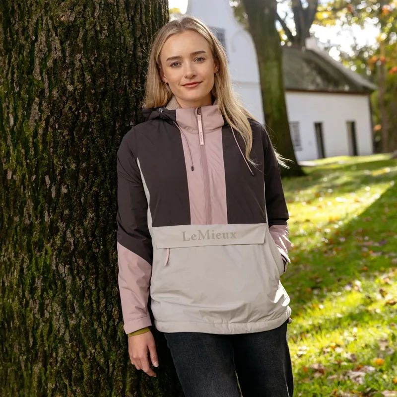 LeMieux Phoebe Women's Waterproof 1/2 Zip Anorak - Wild Rose