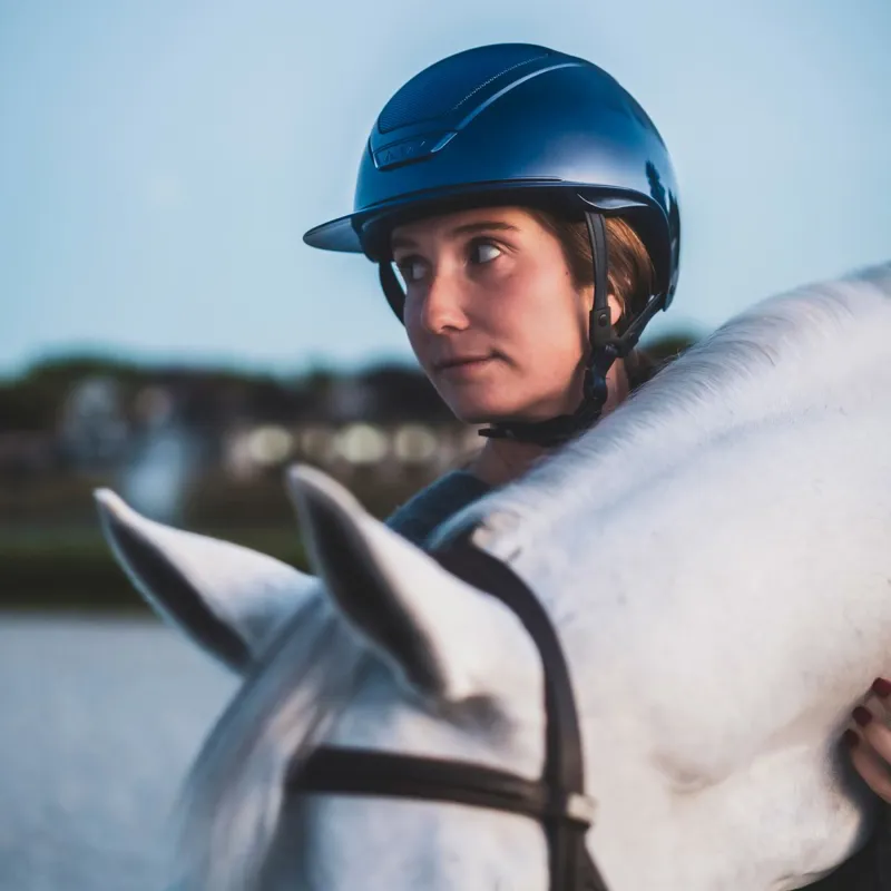 KASK Star Lady Pure Shine Riding Helmet - Atlantic Blue-2