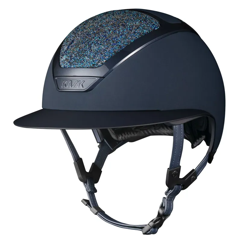 KASK Star Lady Chrome Crystals Midnight Riding Helmet - Navy/Navy