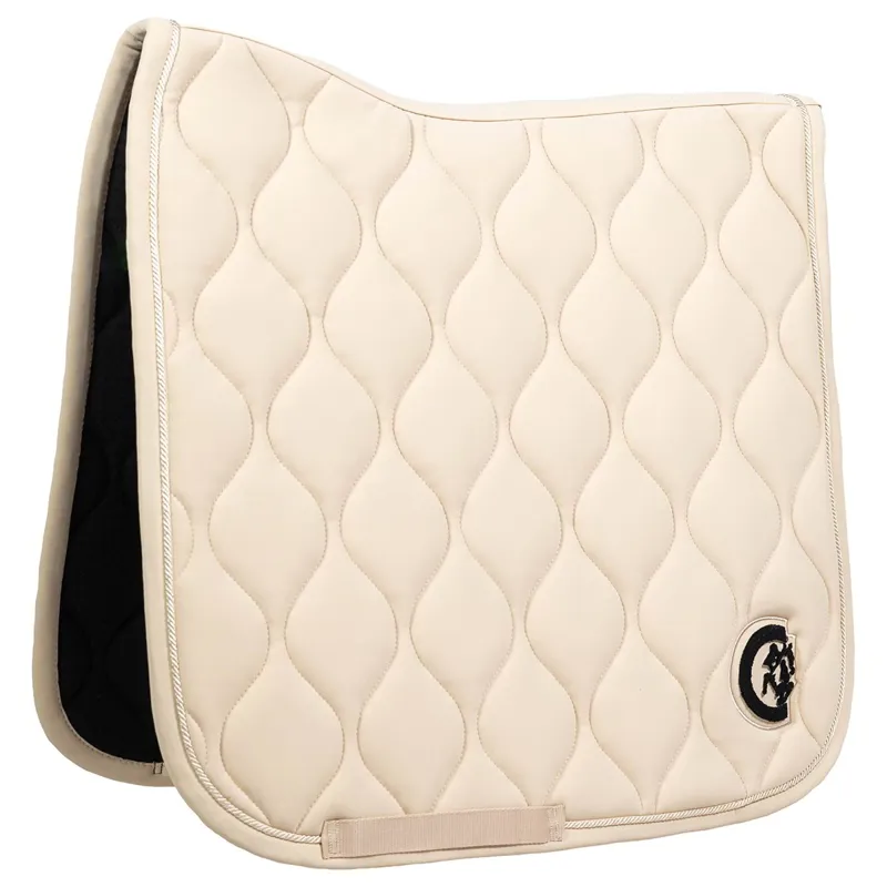 Kentucky 3D Logo Wave Dressage Saddle Pad - Beige