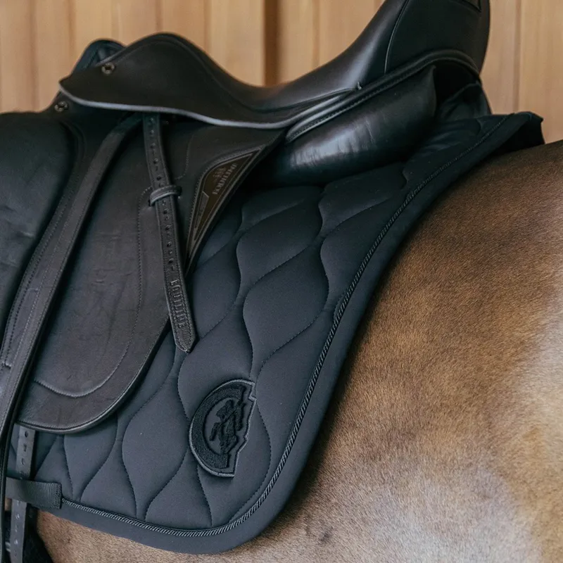 Kentucky 3D Logo Wave Dressage Saddle Pad - Black-2