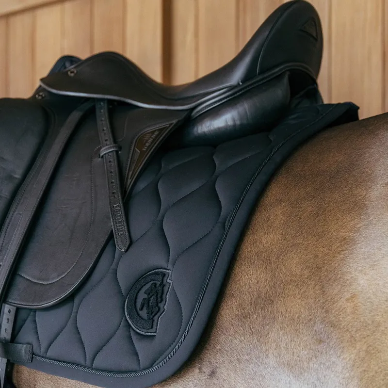 Kentucky 3D Logo Wave Dressage Saddle Pad - Black-3