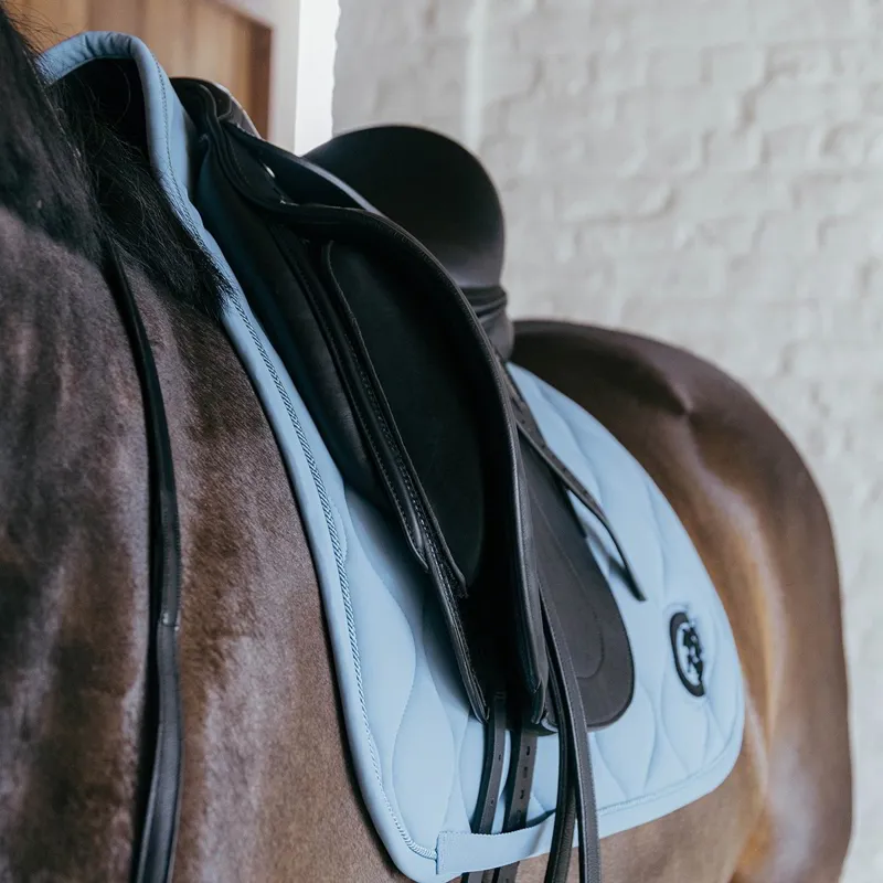 Kentucky 3D Logo Wave Dressage Saddle Pad - Light Blue-2