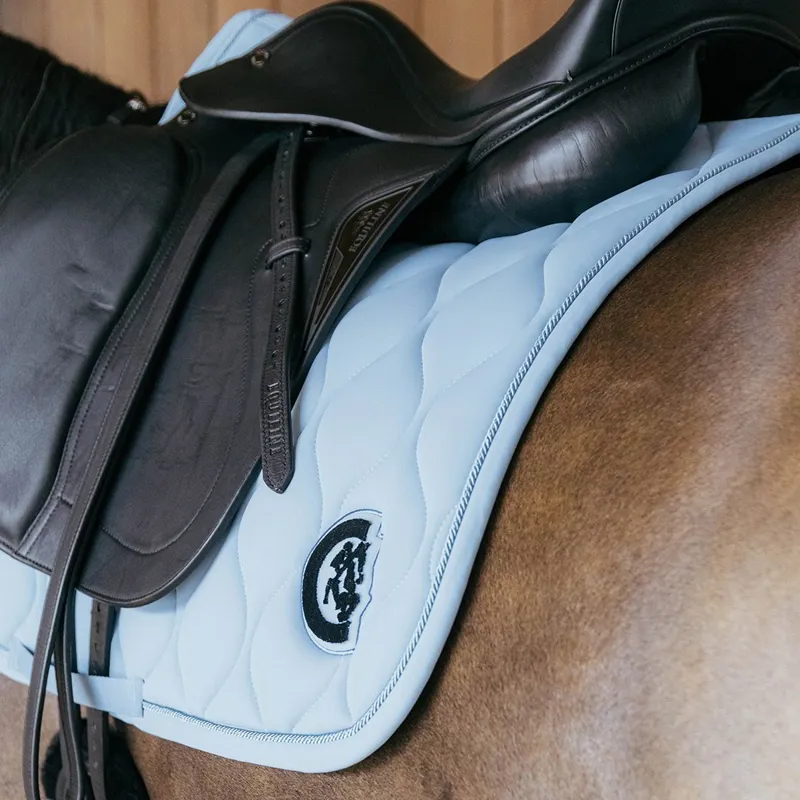 Kentucky 3D Logo Wave Dressage Saddle Pad - Light Blue-3