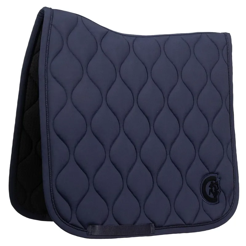 Kentucky 3D Logo Wave Dressage Saddle Pad - Navy