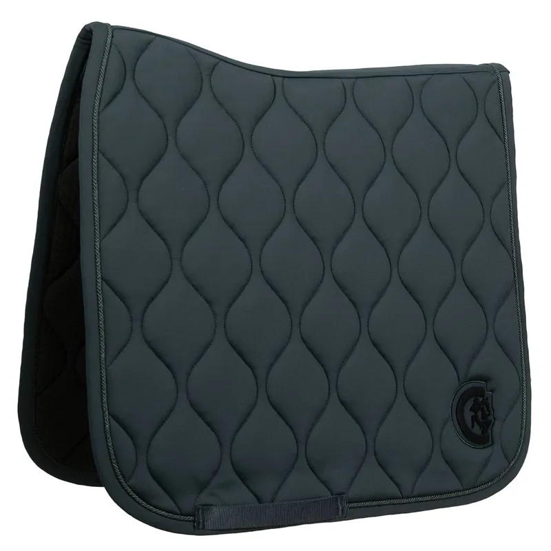 Kentucky 3D Logo Wave Dressage Saddle Pad - Pine Green