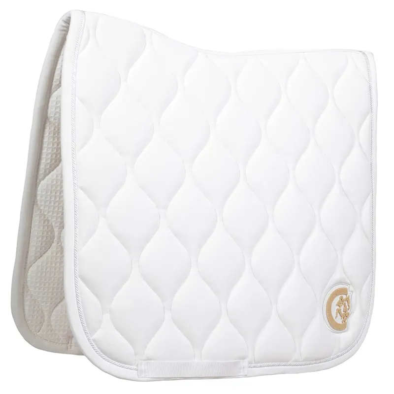 Kentucky 3D Logo Wave Dressage Saddle Pad - White
