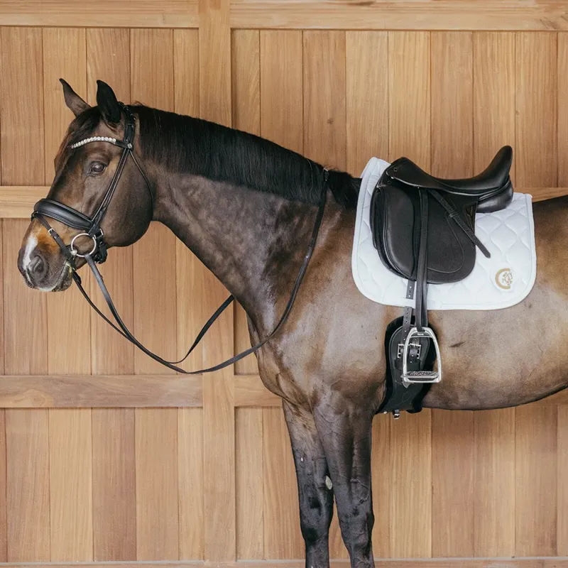Kentucky 3D Logo Wave Dressage Saddle Pad - White-4