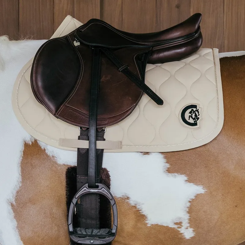 Kentucky 3D Logo Wave Jump Saddle Pad - Beige-1