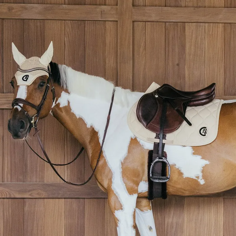 Kentucky 3D Logo Wave Jump Saddle Pad - Beige-2
