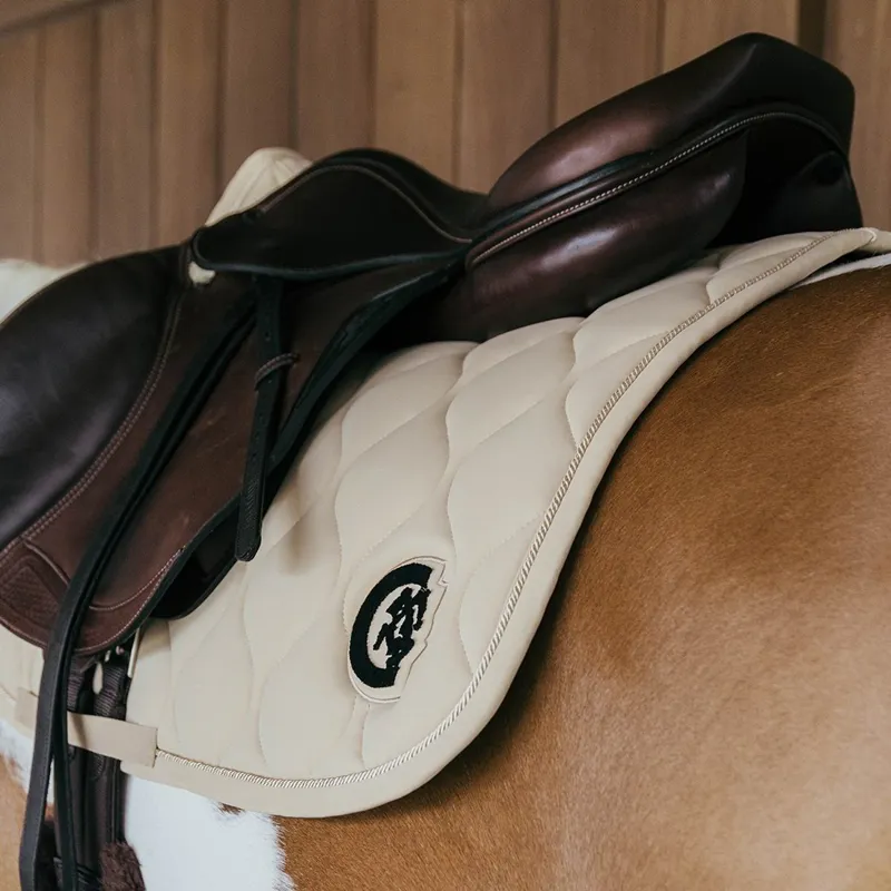 Kentucky 3D Logo Wave Jump Saddle Pad - Beige-3