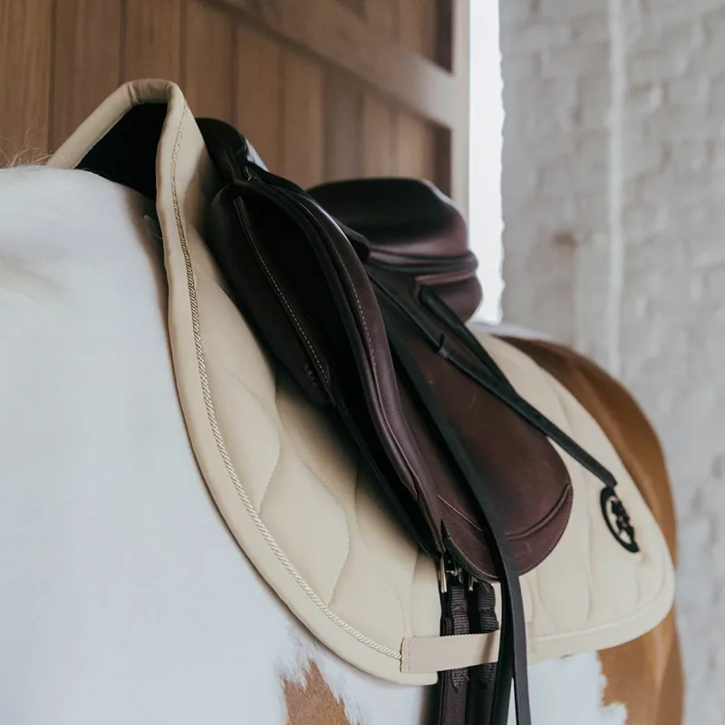 Kentucky 3D Logo Wave Jump Saddle Pad - Beige-5