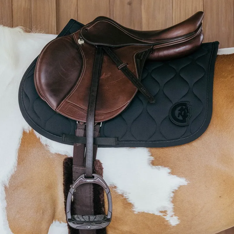 Kentucky 3D Logo Wave Jump Saddle Pad - Black-1