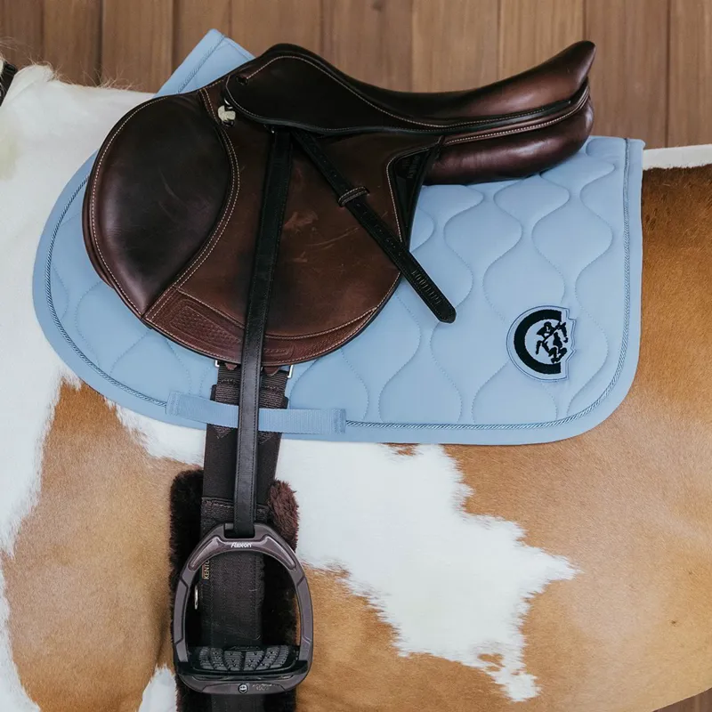 Kentucky 3D Logo Wave Jump Saddle Pad - Light Blue-1