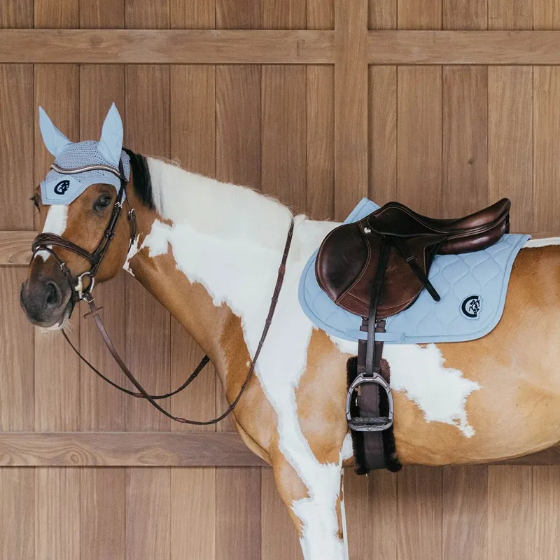Kentucky 3D Logo Wave Jump Saddle Pad - Light Blue-2