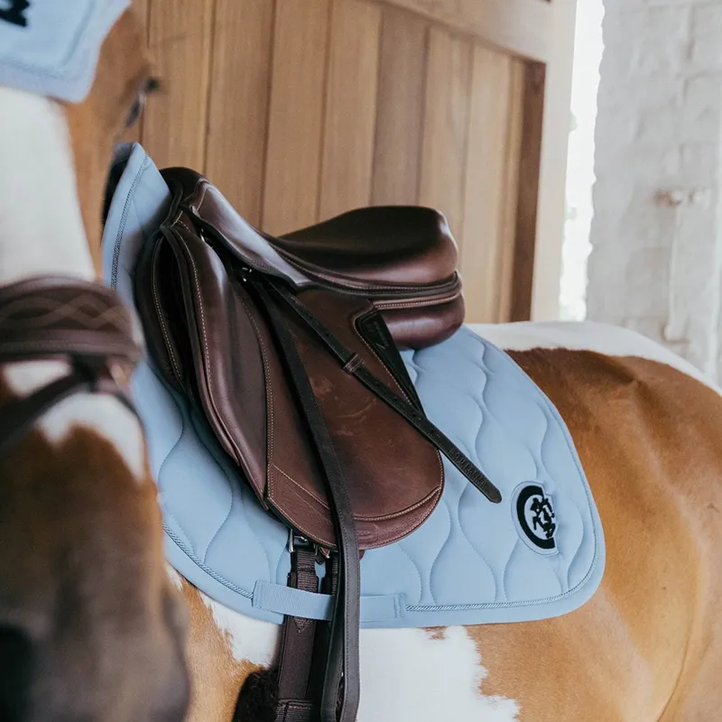 Kentucky 3D Logo Wave Jump Saddle Pad - Light Blue-3
