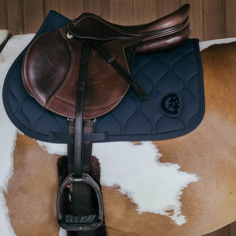 Kentucky 3D Logo Wave Jump Saddle Pad - Navy-1
