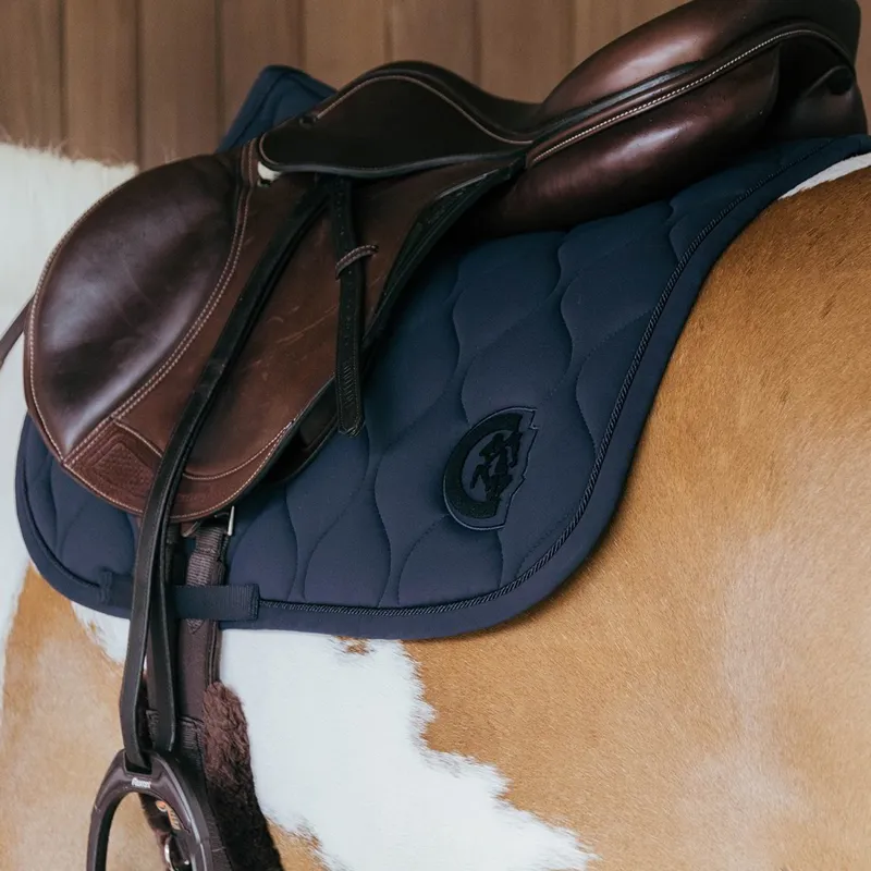 Kentucky 3D Logo Wave Jump Saddle Pad - Navy-3