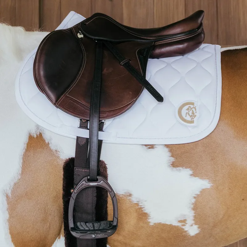 Kentucky 3D Logo Wave Jump Saddle Pad - White-1