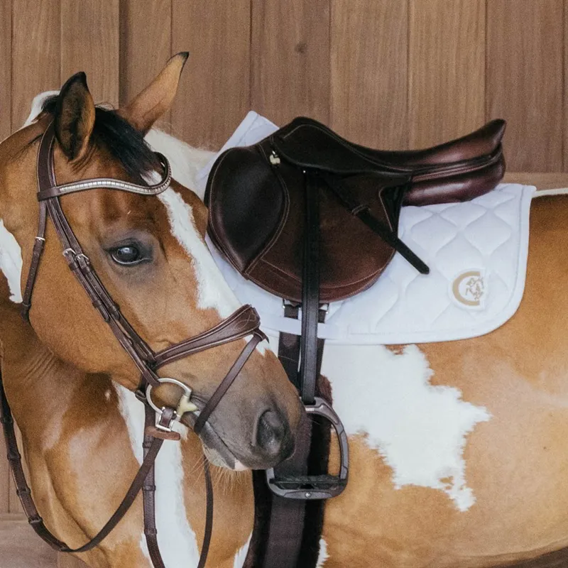 Kentucky 3D Logo Wave Jump Saddle Pad - White-2
